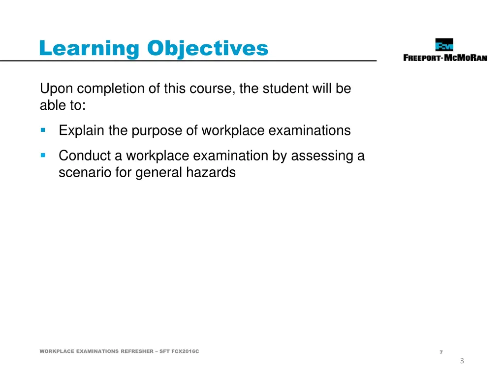 learning objectives
