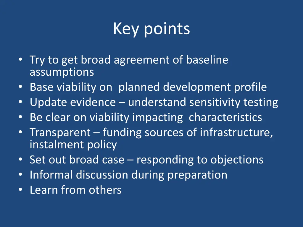 key points