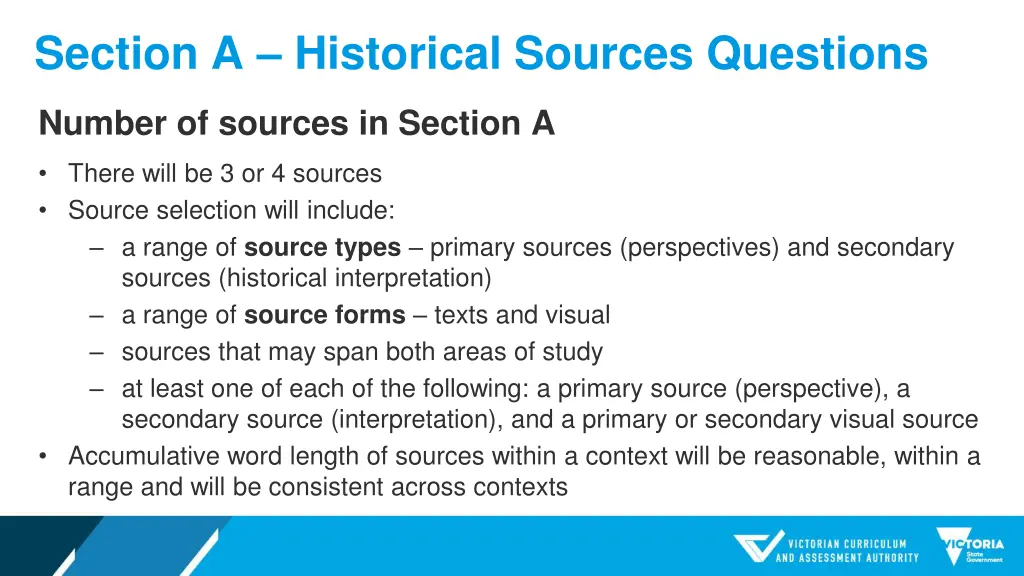 section a historical sources questions