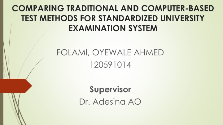 comparing traditional and computer based test