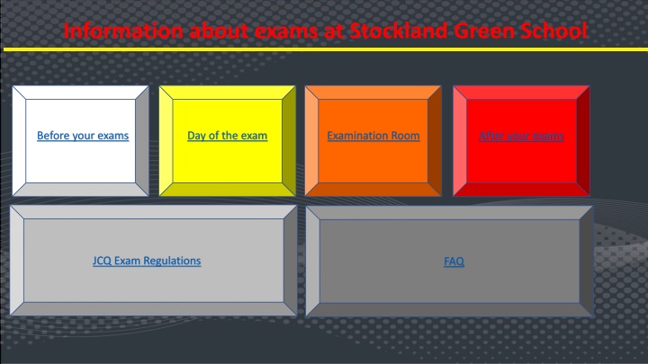 information about exams at stockland green school