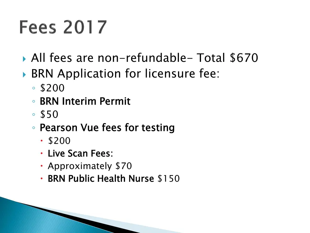 all fees are non refundable total