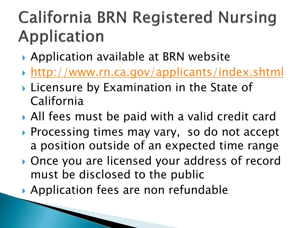 application available at brn website http