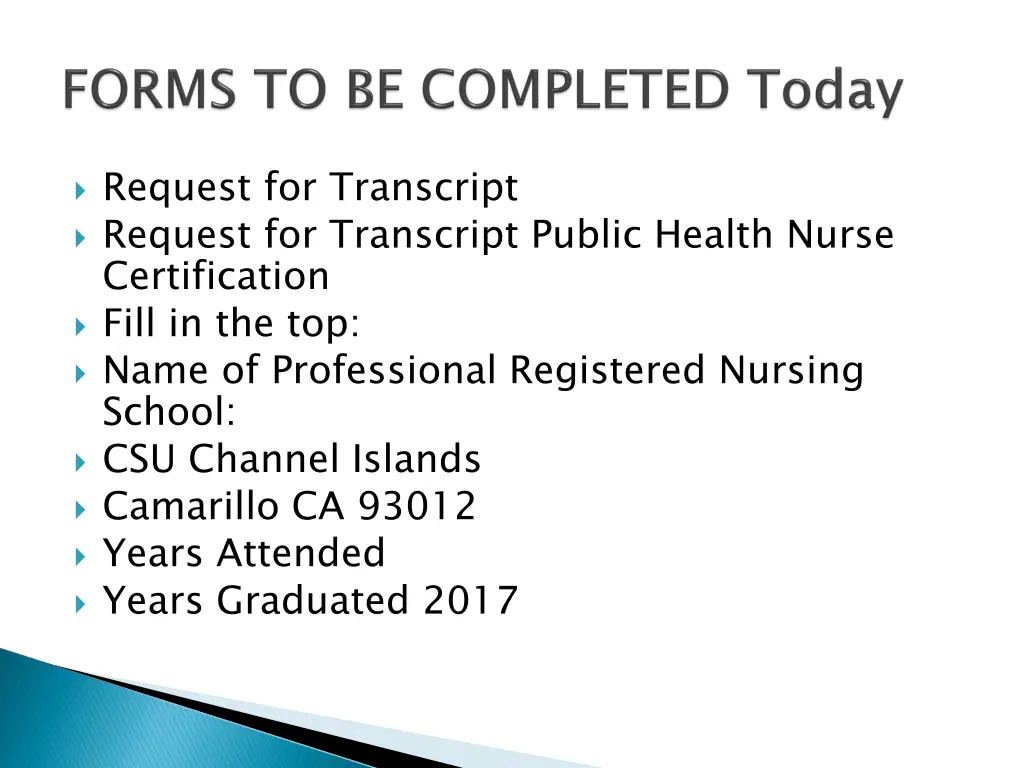 request for transcript request for transcript