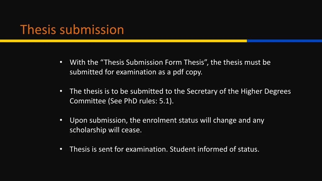 thesis submission