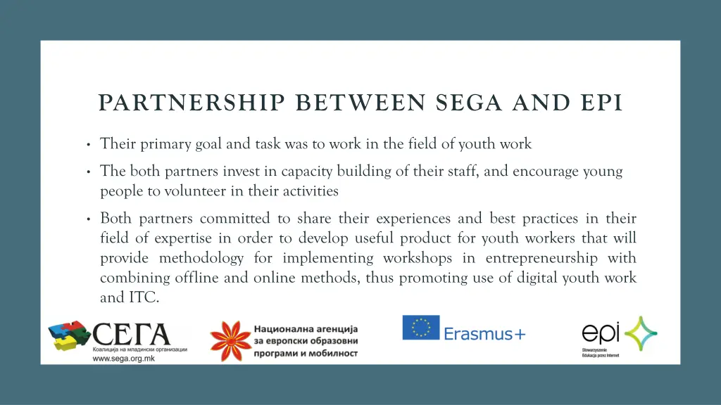 partnership between sega and epi