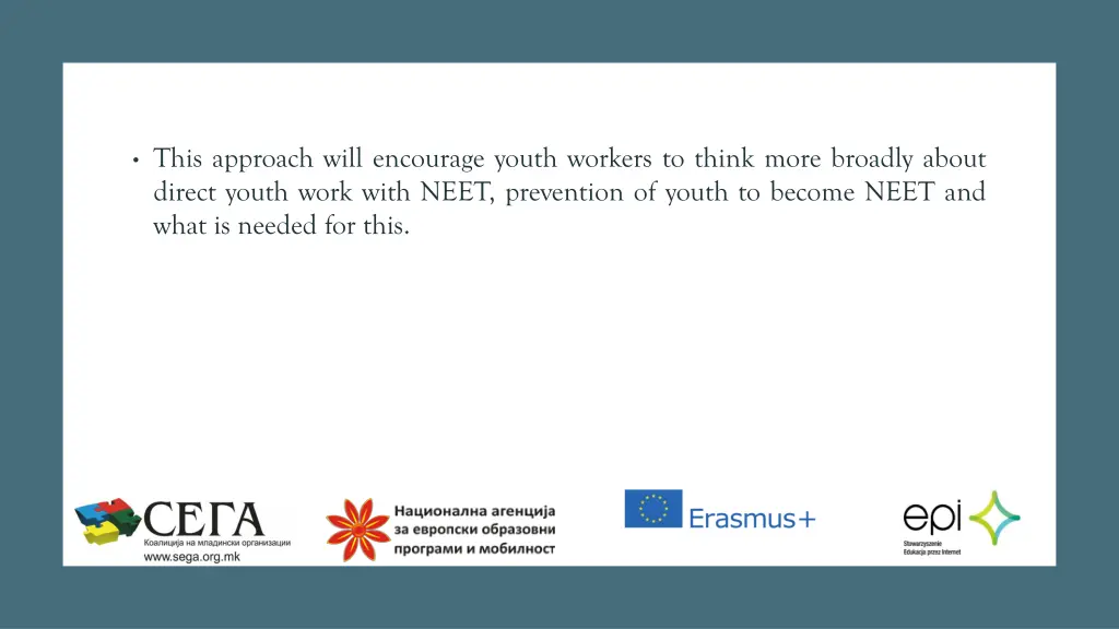 this approach will encourage youth workers