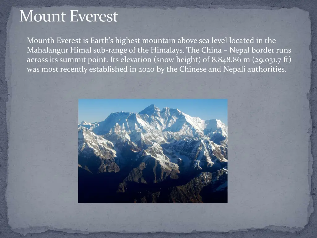 mount everest 1