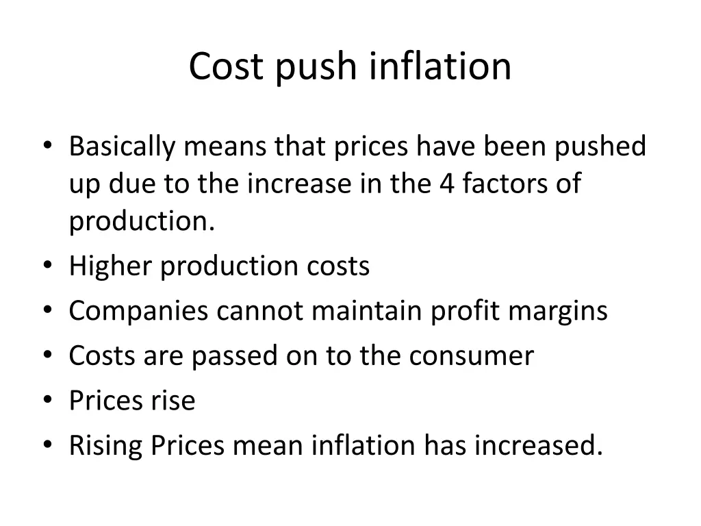 cost push inflation