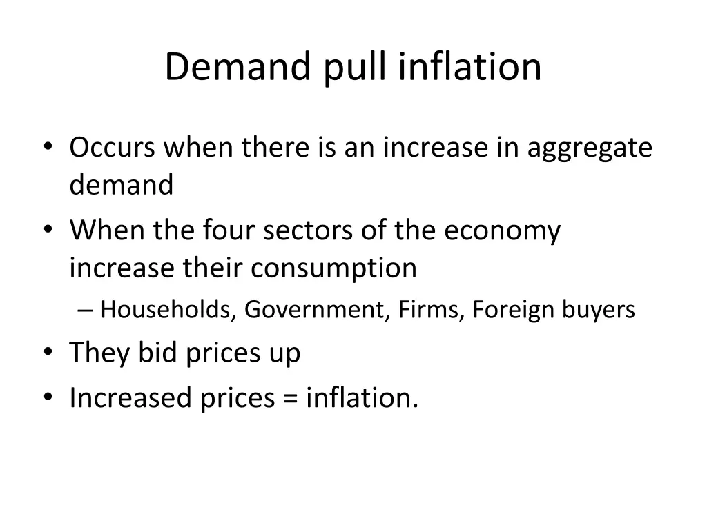 demand pull inflation