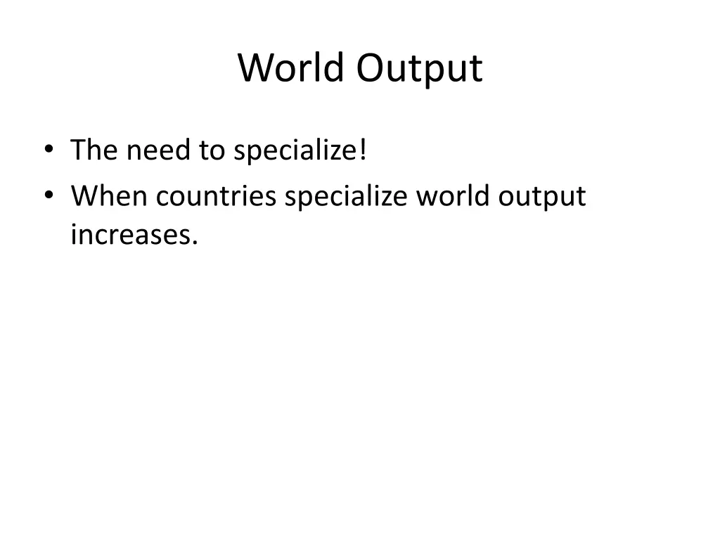 world output
