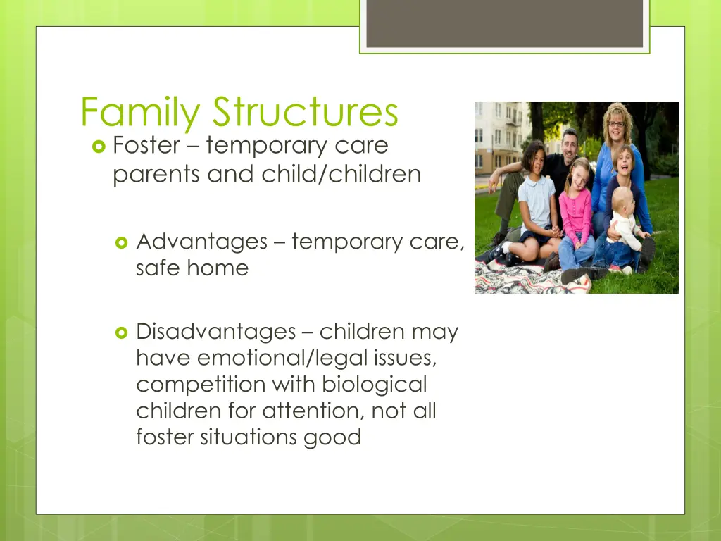 family structures foster temporary care parents