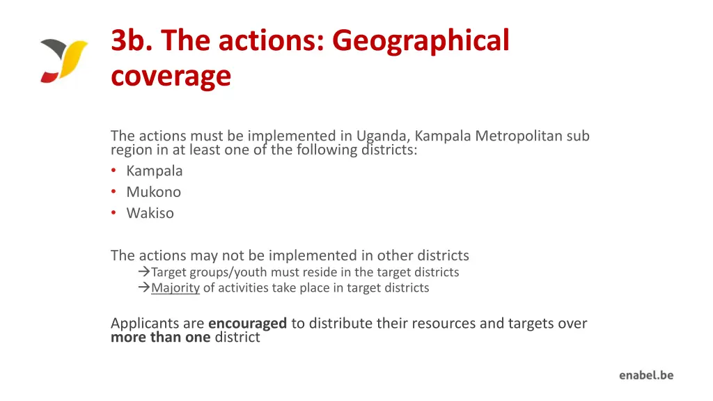 3b the actions geographical coverage