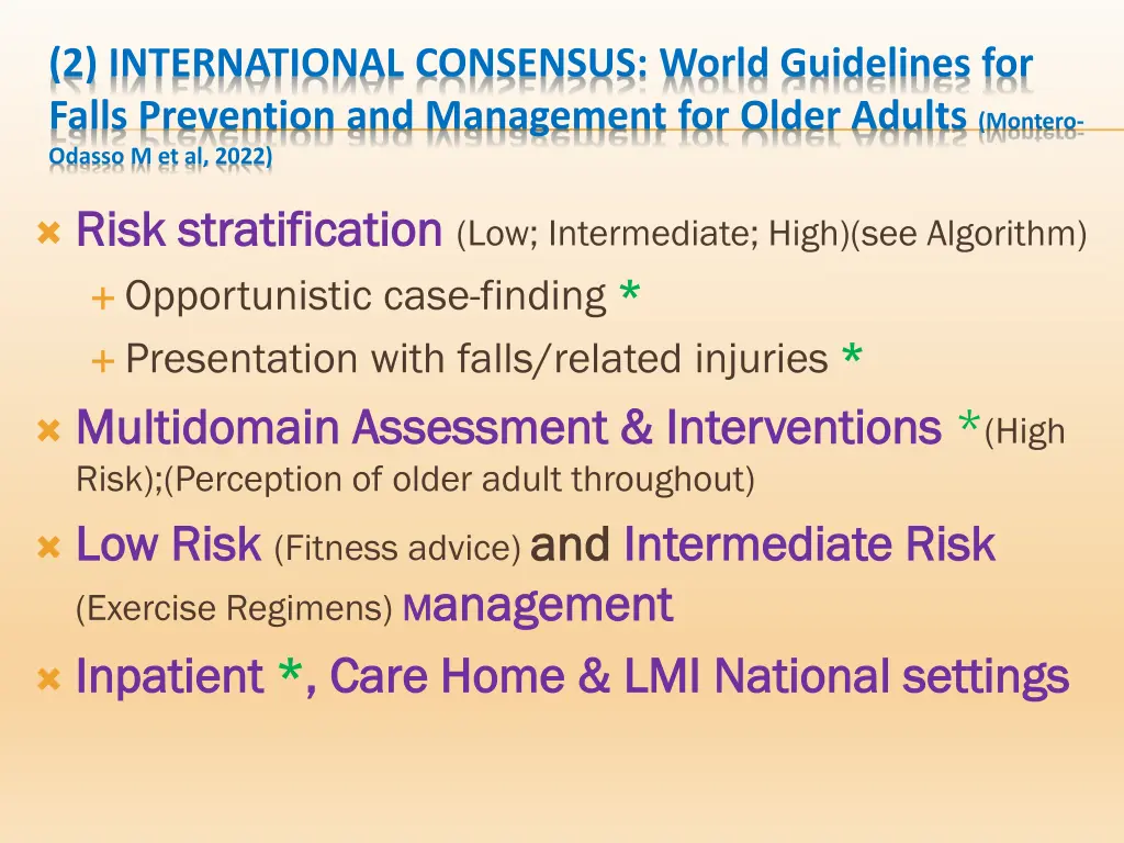 2 international consensus world guidelines 1