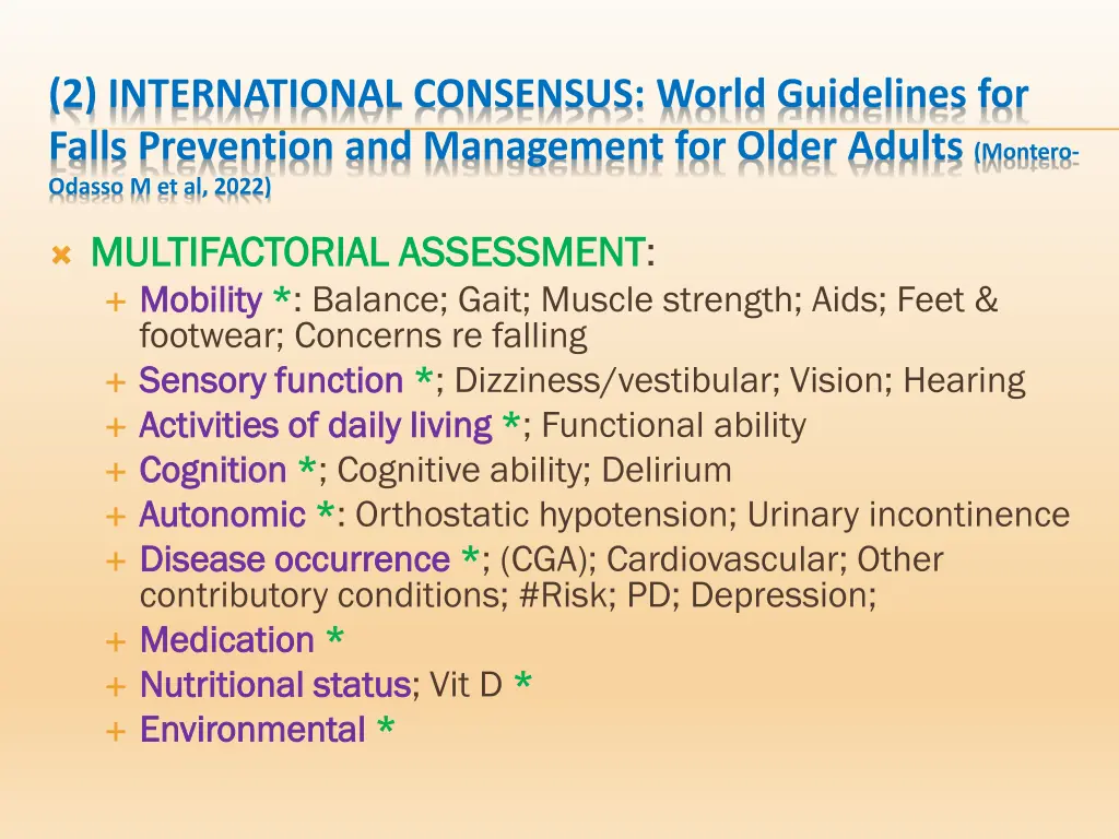 2 international consensus world guidelines 3