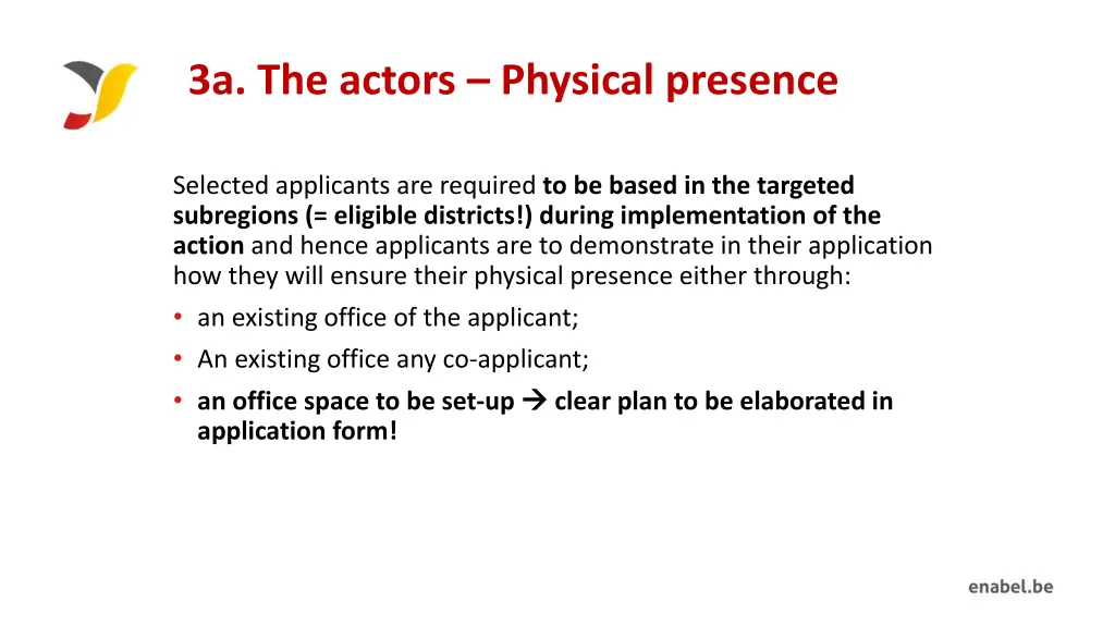 3a the actors physical presence