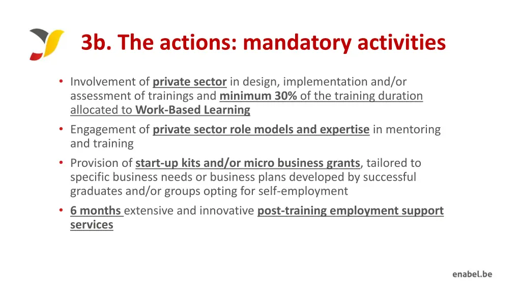 3b the actions mandatory activities 1