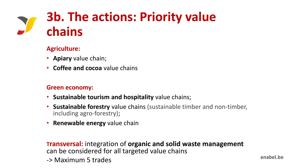 3b the actions priority value chains
