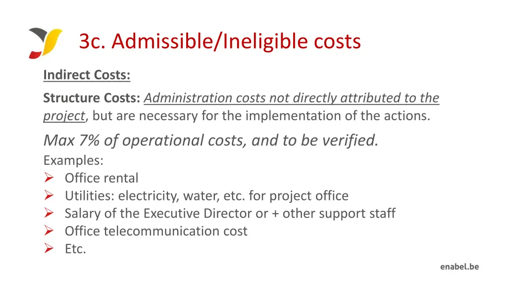 3c admissible ineligible costs 1