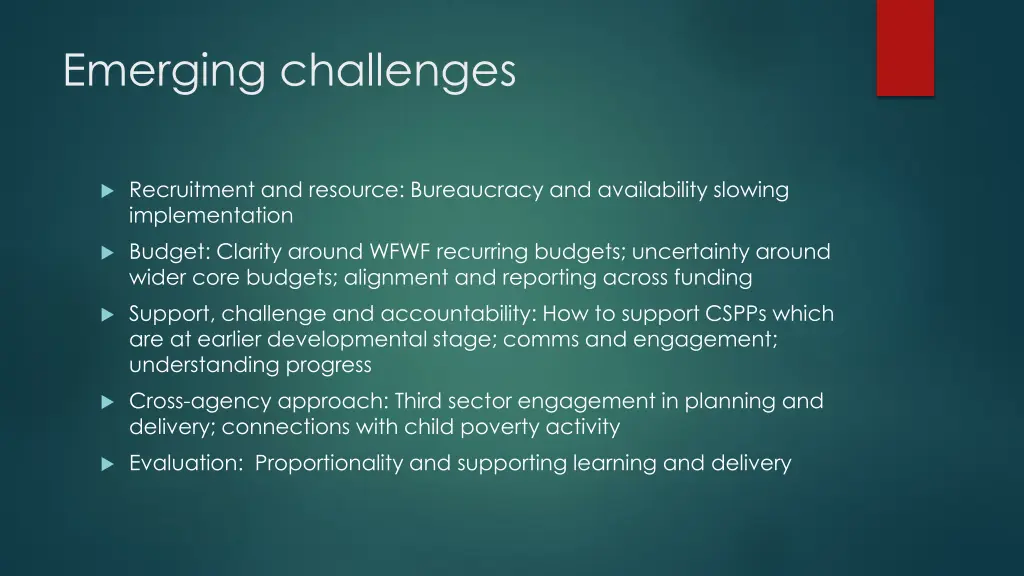 emerging challenges
