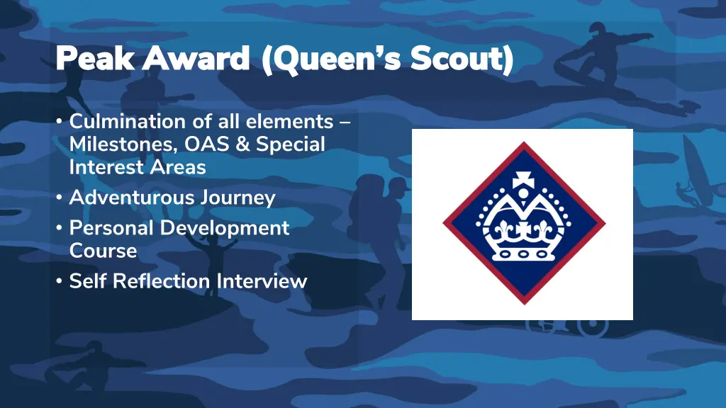peak award queen s scout peak award queen s scout