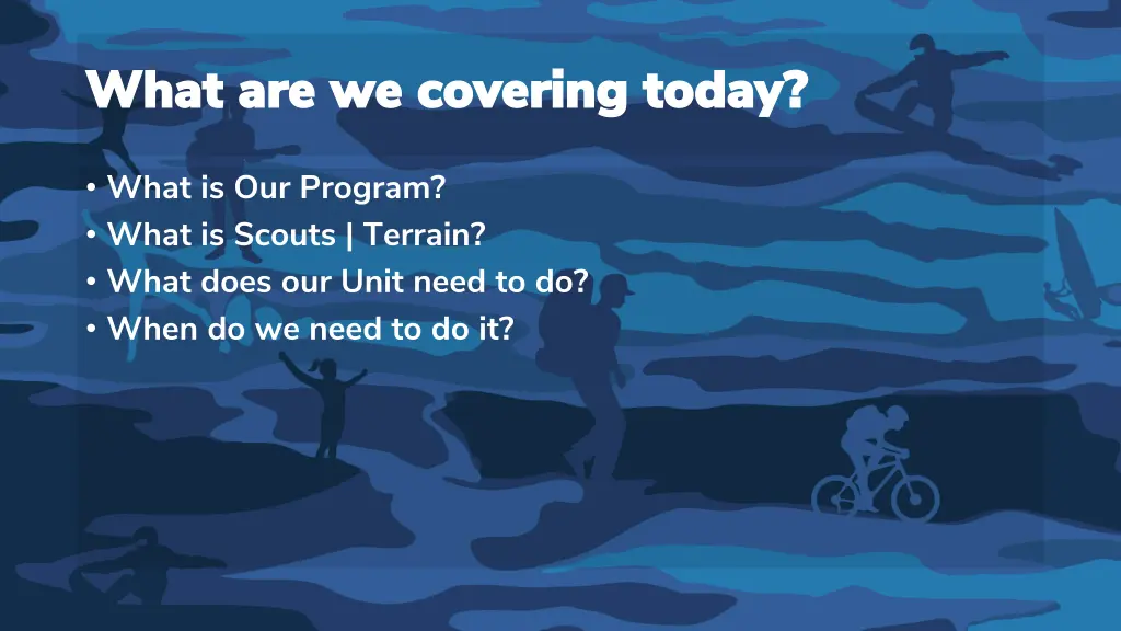 what are we covering today what are we covering