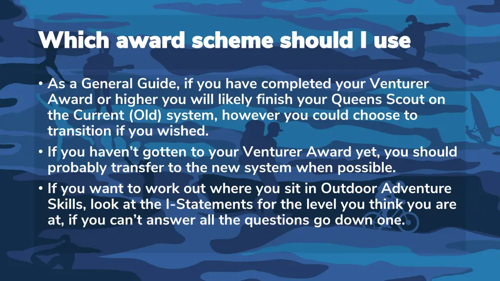 which award scheme should i use which award