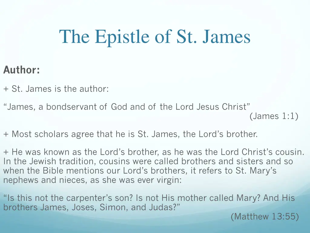 the epistle of st james 1