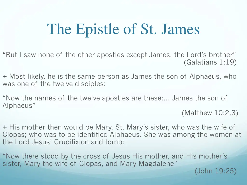 the epistle of st james 2
