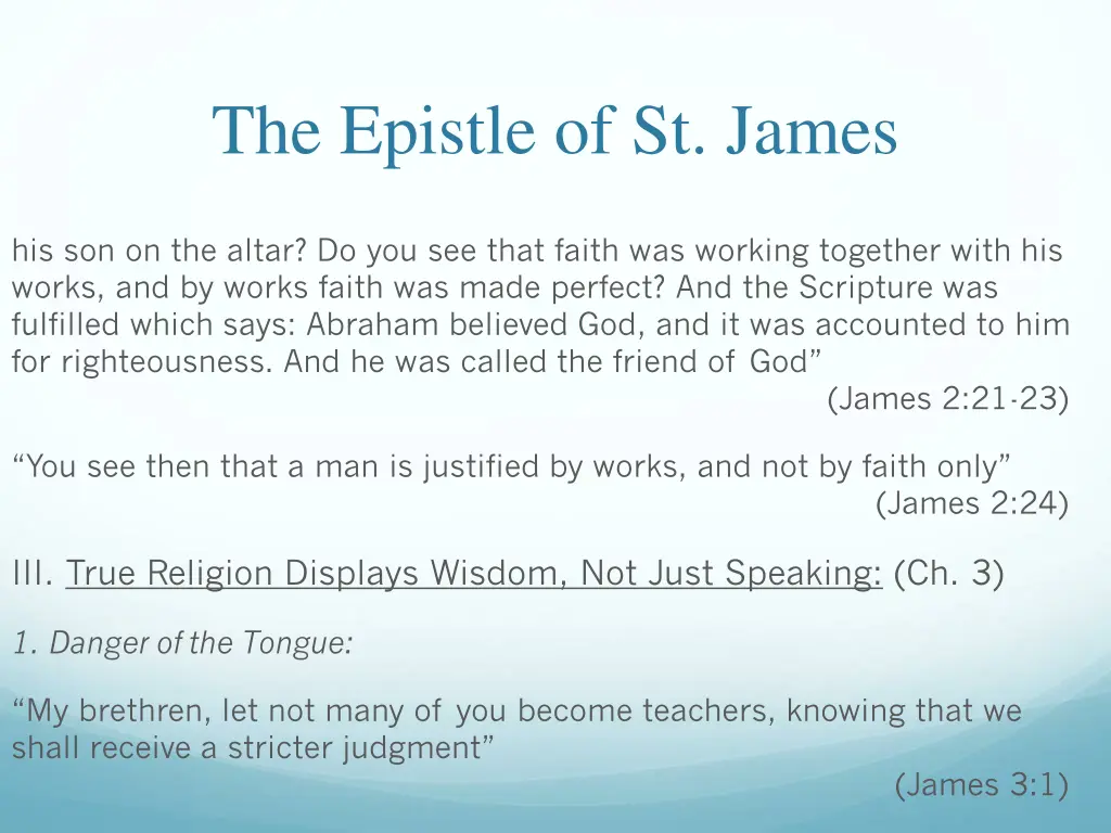 the epistle of st james 22