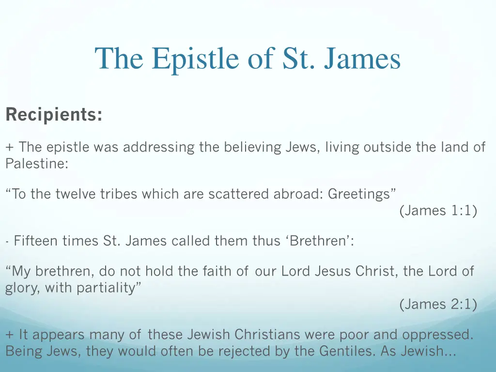 the epistle of st james 7