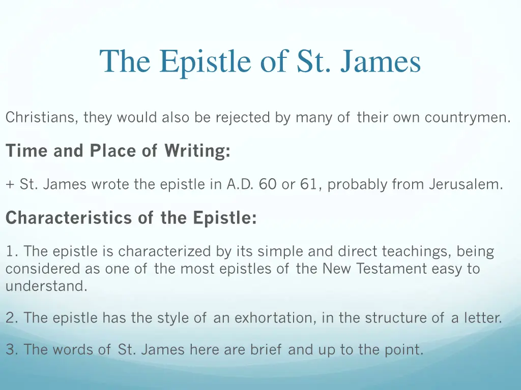 the epistle of st james 8