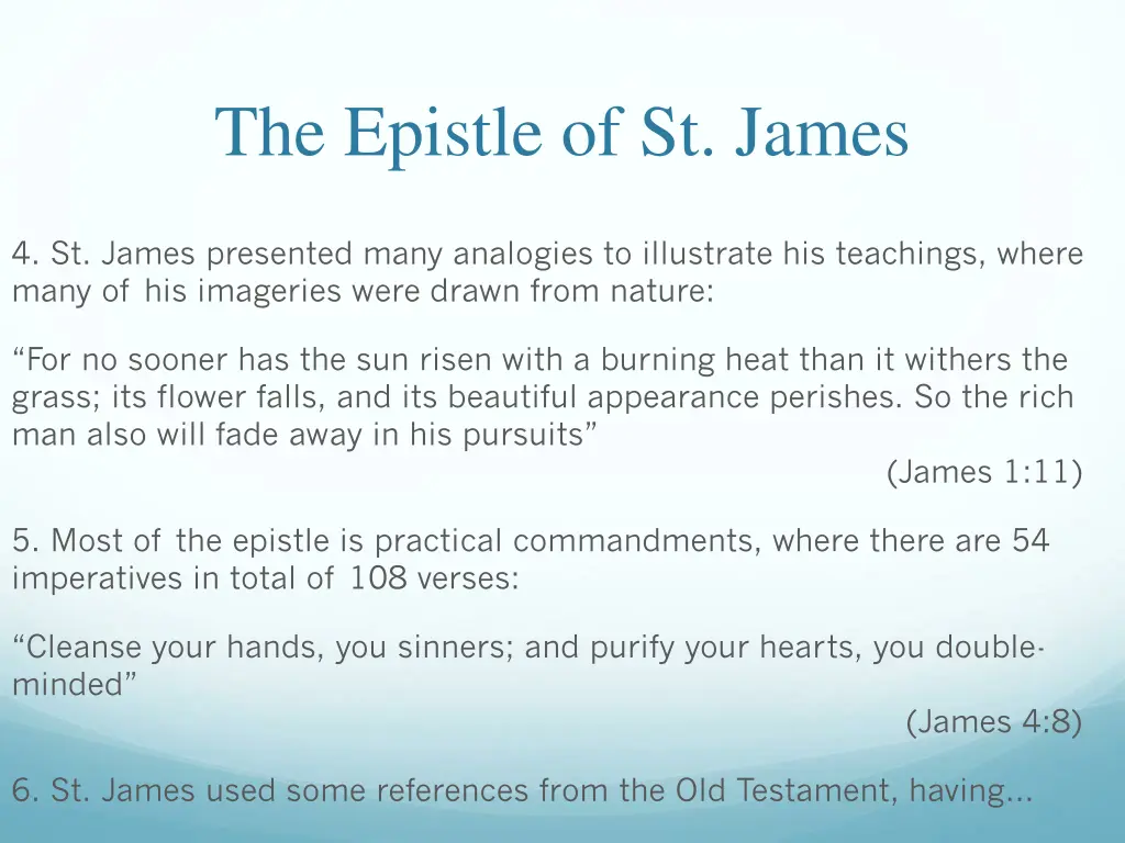 the epistle of st james 9