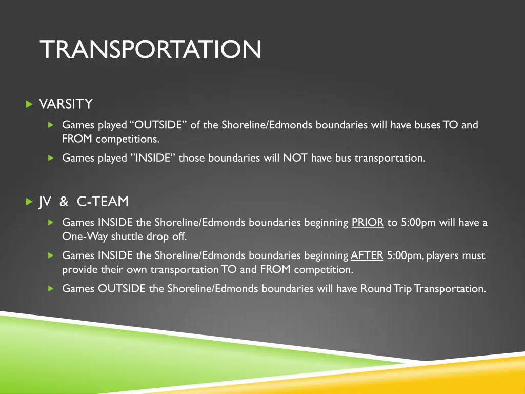 transportation