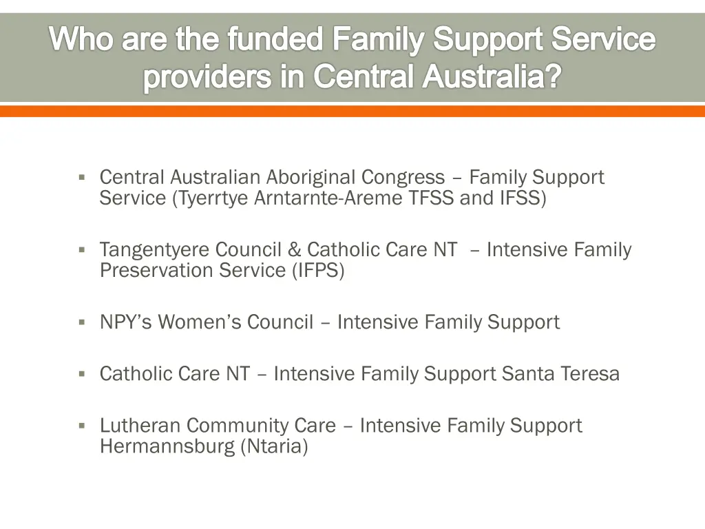 who are the funded family support service