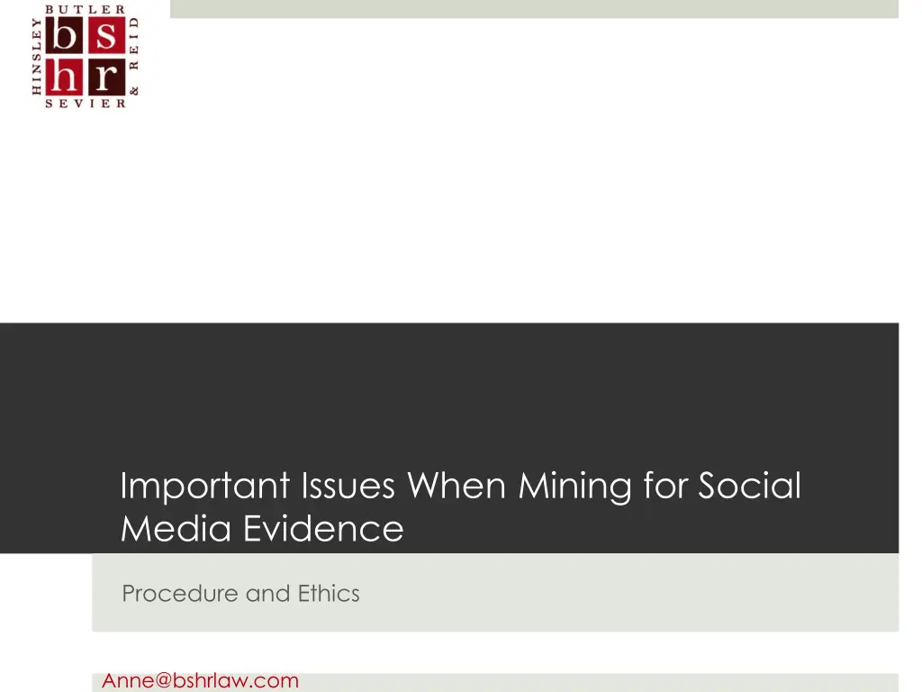 important issues when mining for social media