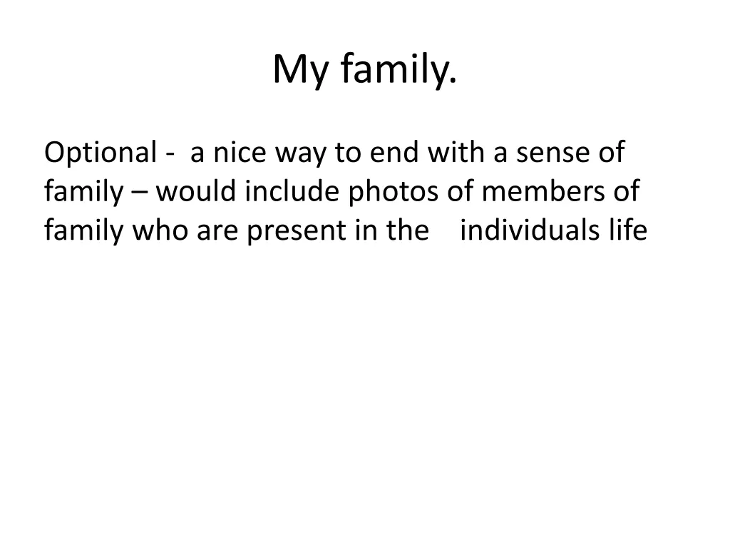 my family