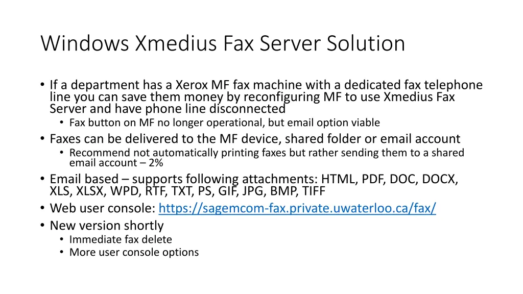windows xmedius fax server solution