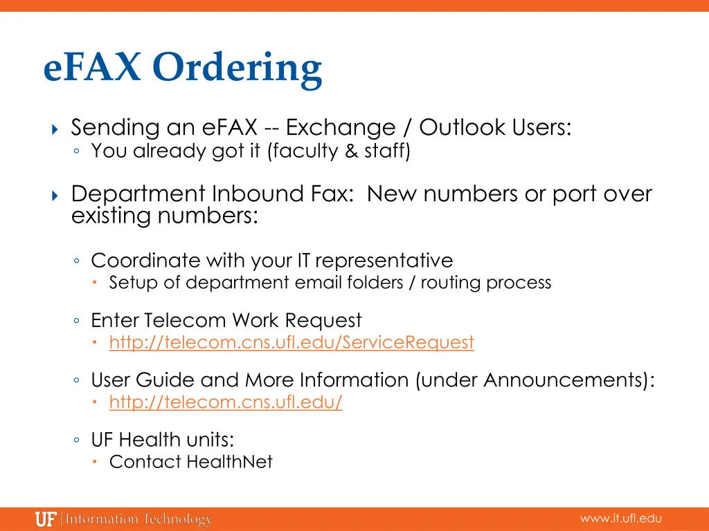 efax ordering