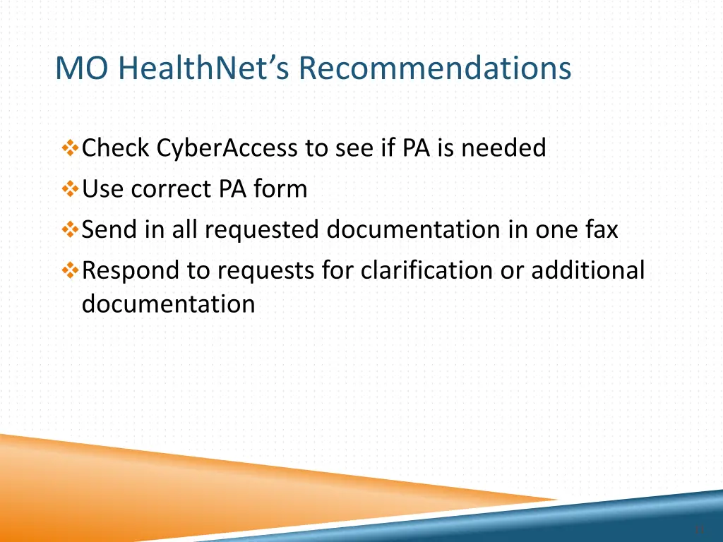 mo healthnet s recommendations