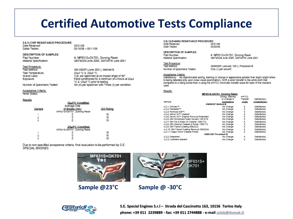 certified automotive tests compliance 1