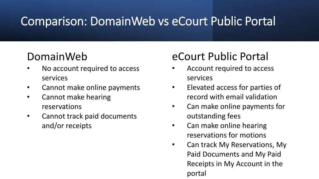 comparison comparison domainweb