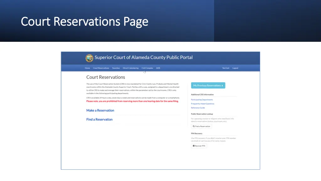 court reservations page court reservations page