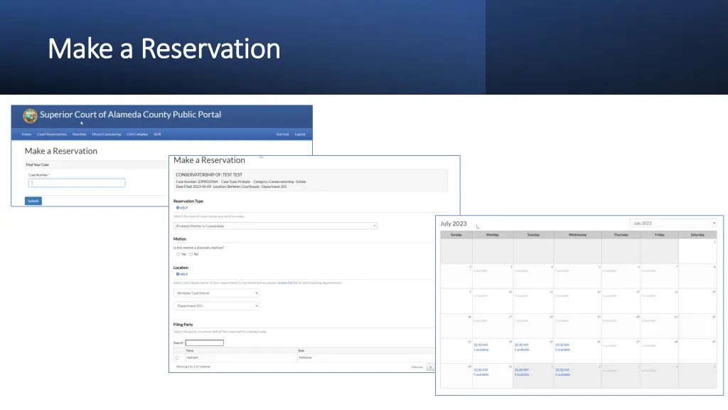 make a reservation make a reservation
