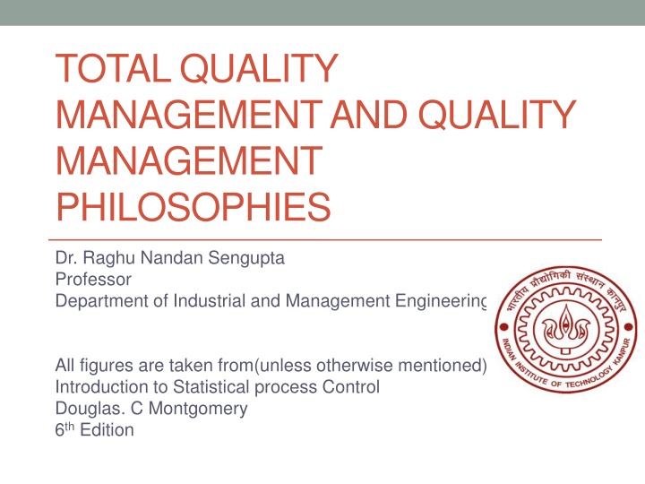 total quality management and quality management