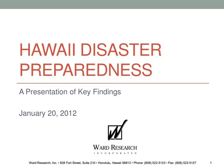 hawaii disaster preparedness