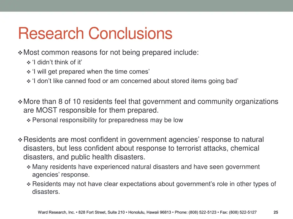research conclusions 1