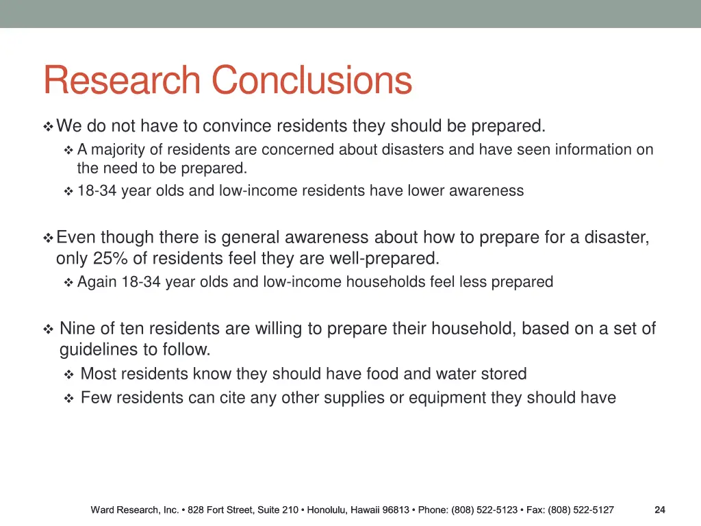 research conclusions