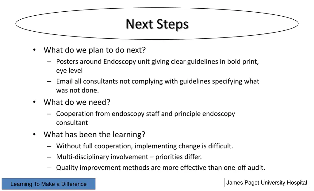 next steps