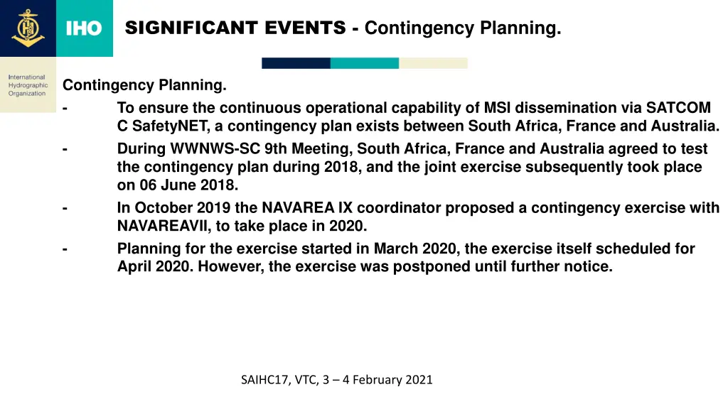 significant events contingency planning